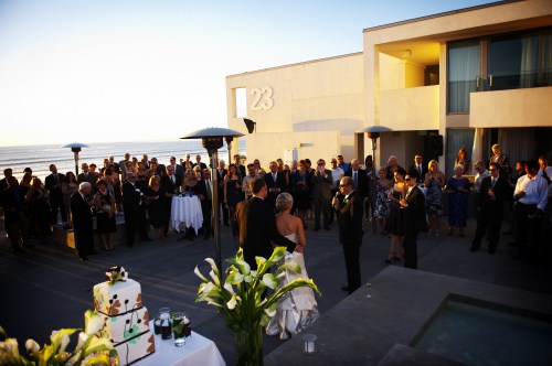 There’s nothing like a wedding toast at sunset on the beach. . .  