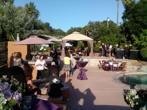 Plenty of space and interesting landscaping-perfect for cocktails on the patio.