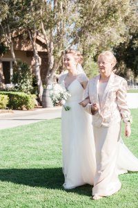 Escorted by Mom. Photo by Katie Jackson