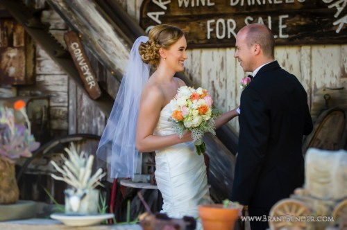 A First Look photo opp before the ceremony is a great way to share an intimate moment, and take a little pressure of the 'big reveal' when she walks down the aisle.